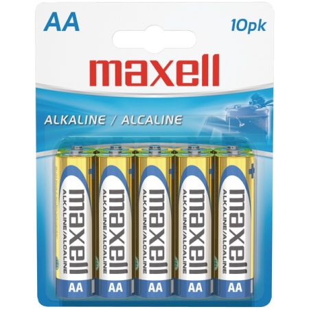 Maxell 723410 - LR610BP Alkaline Batteries (AA; 10 pk; Carded)